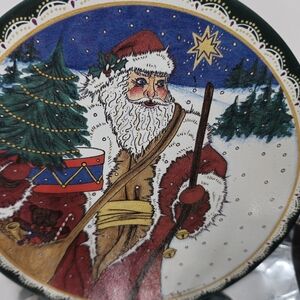Festive Santa Claus Holiday Plate
